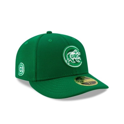 Green Chicago Cubs Hat - New Era MLB St Patricks Day Low Profile 59FIFTY Fitted Caps USA7980261